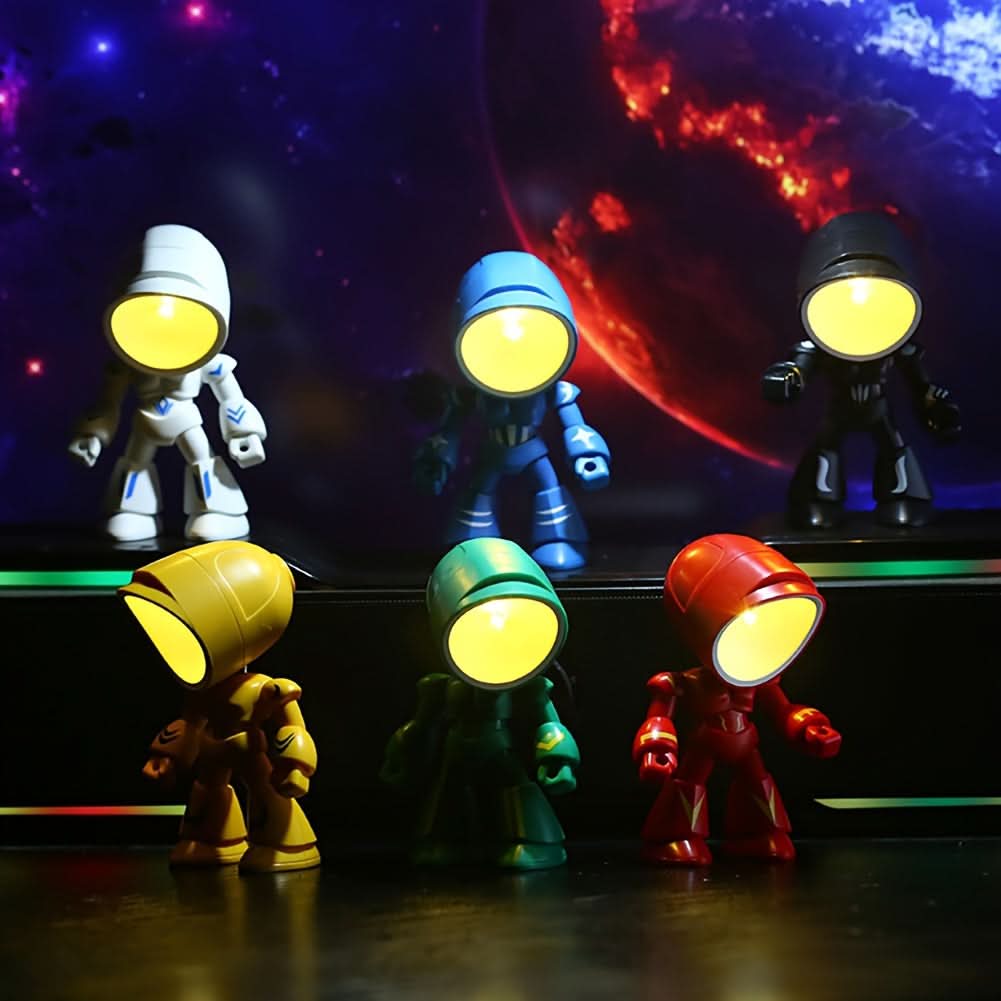 Robot Night Light – LED Desk Lamp, Cute Cartoon Design