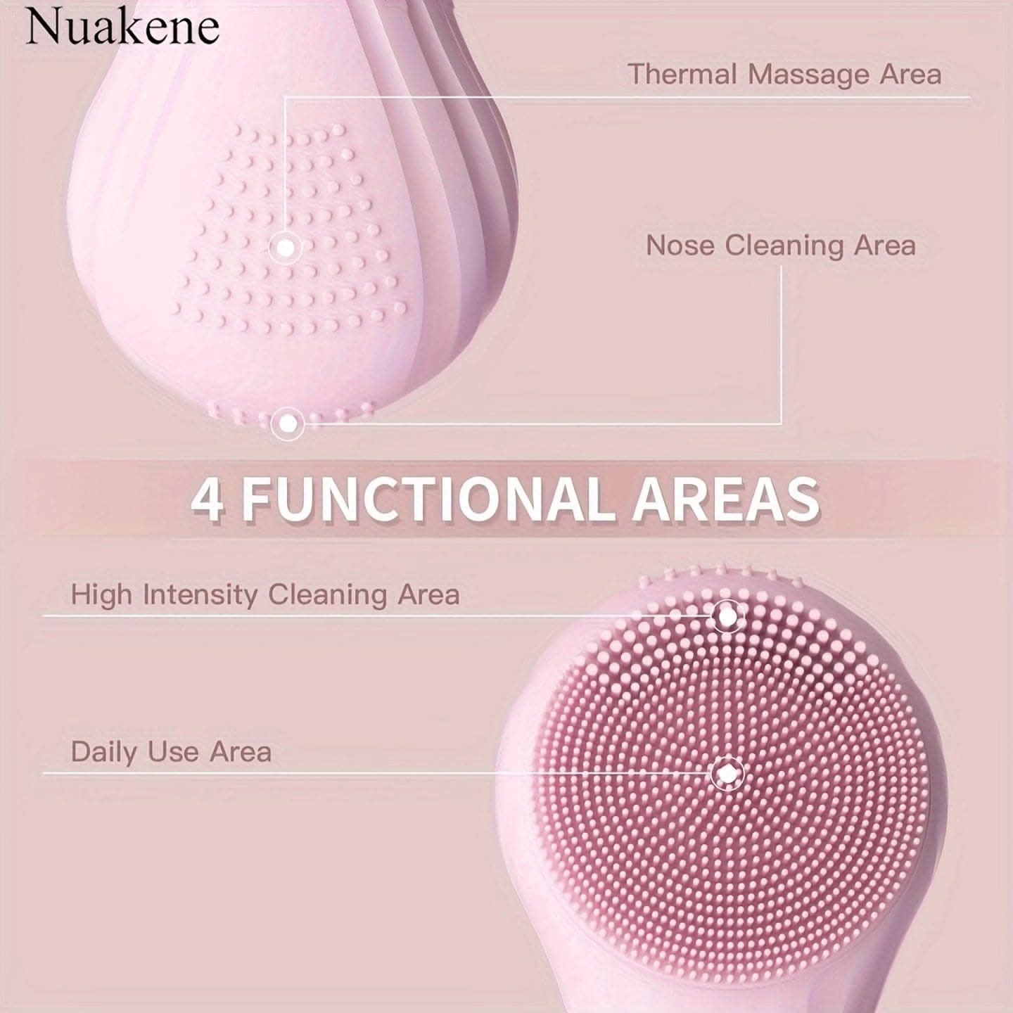 Rechargeable Heated Silicone Facial Cleansing Brush