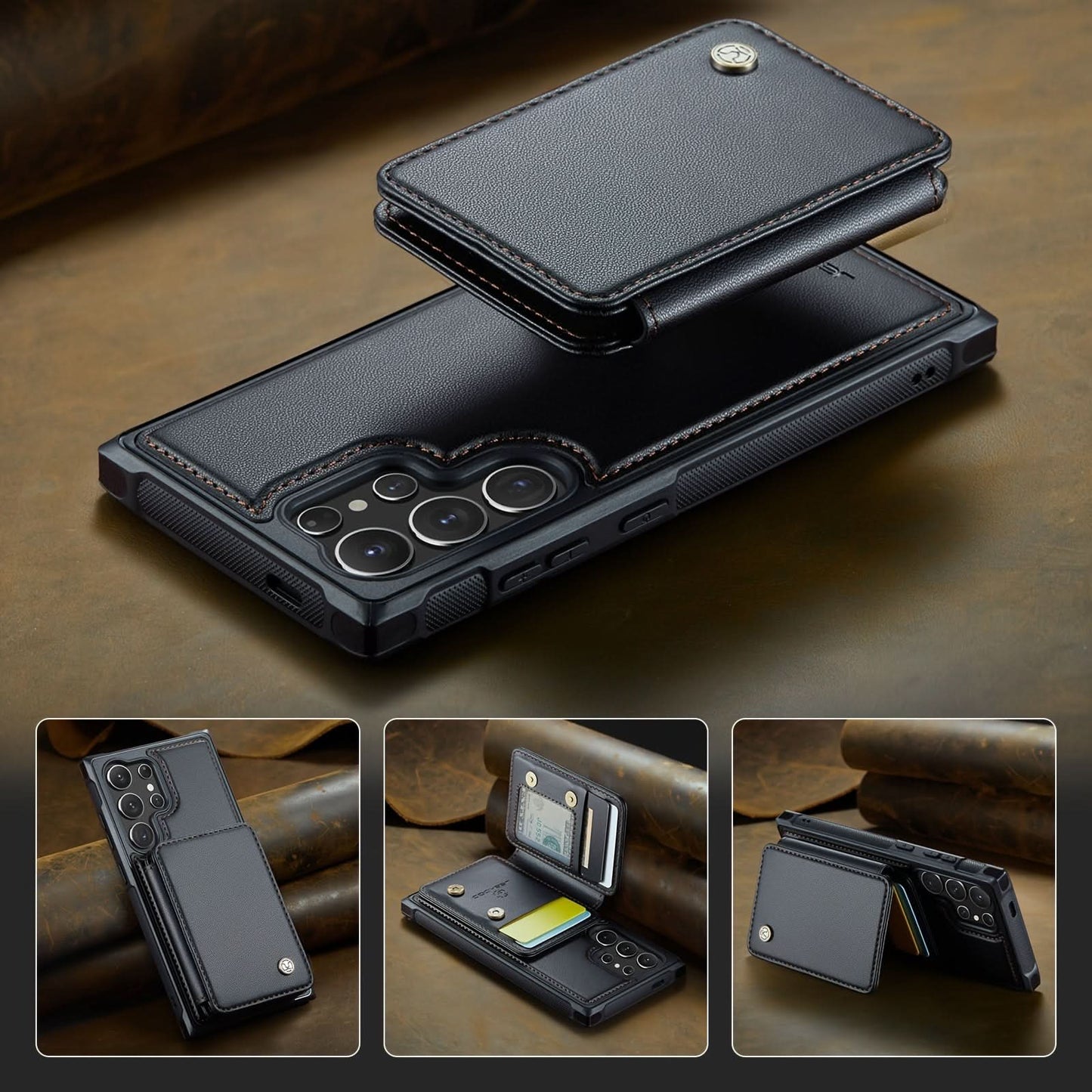 2-in-1 Detachable Wallet Case for Galaxy