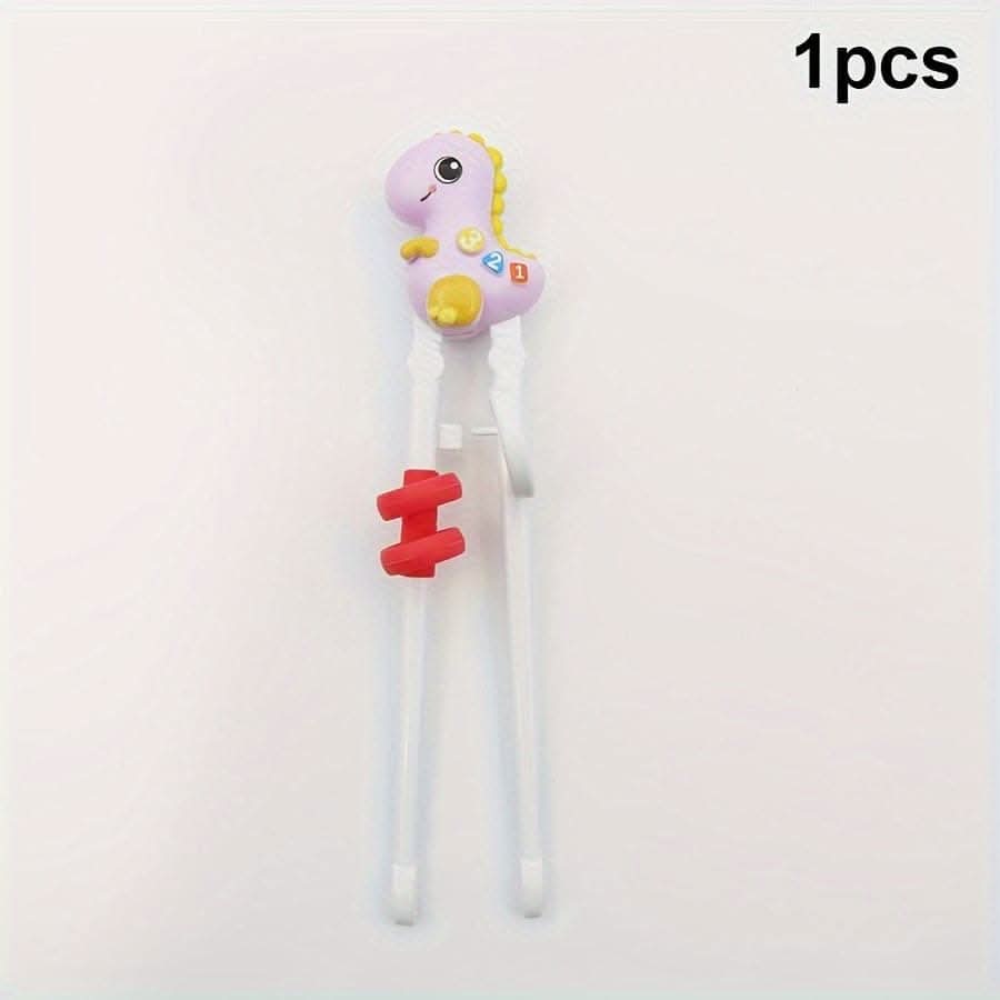 Dinosaur-Shaped Training Chopsticks For Kids - Reusable, Easy-Grip Learning Helpers For Ages 3-6