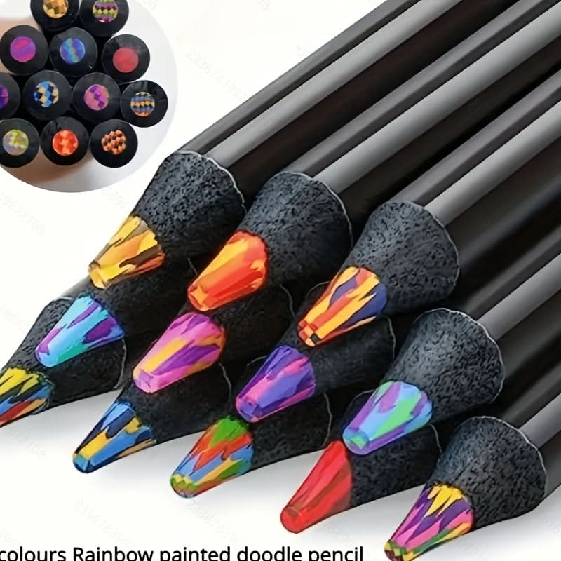 10 Pc Rainbow Magic Markers – Gradient Color Art & Doodle Pens
