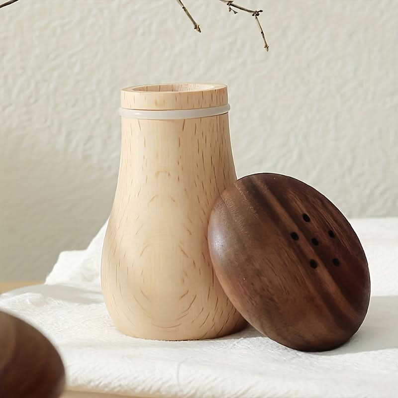 Mushroom-Shaped Walnut Toothpick Holder, Decorative Kitchen Essential