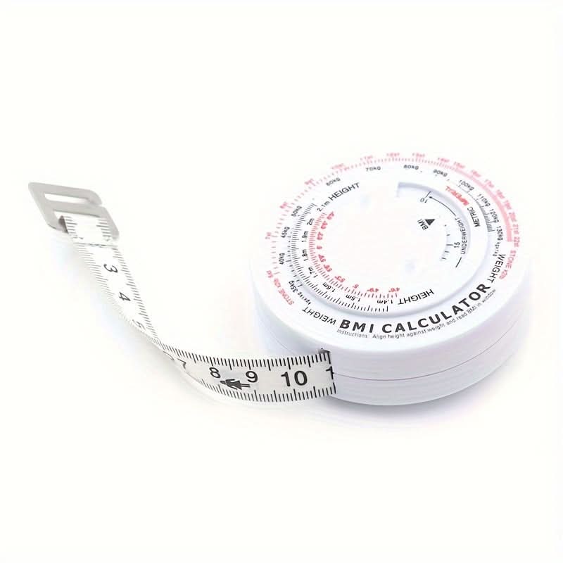 BMI Calculator Tape Measure – 1.5m Retractable Body Measuring Tape