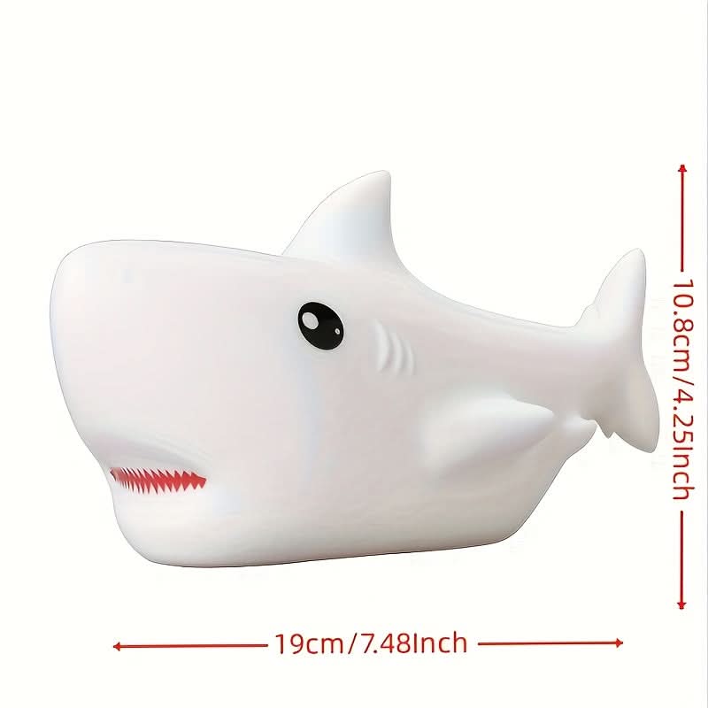 USB Rechargeable Shark Night Light, Color-Changing