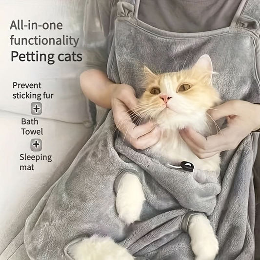Deluxe Cotton Cat Grooming Apron