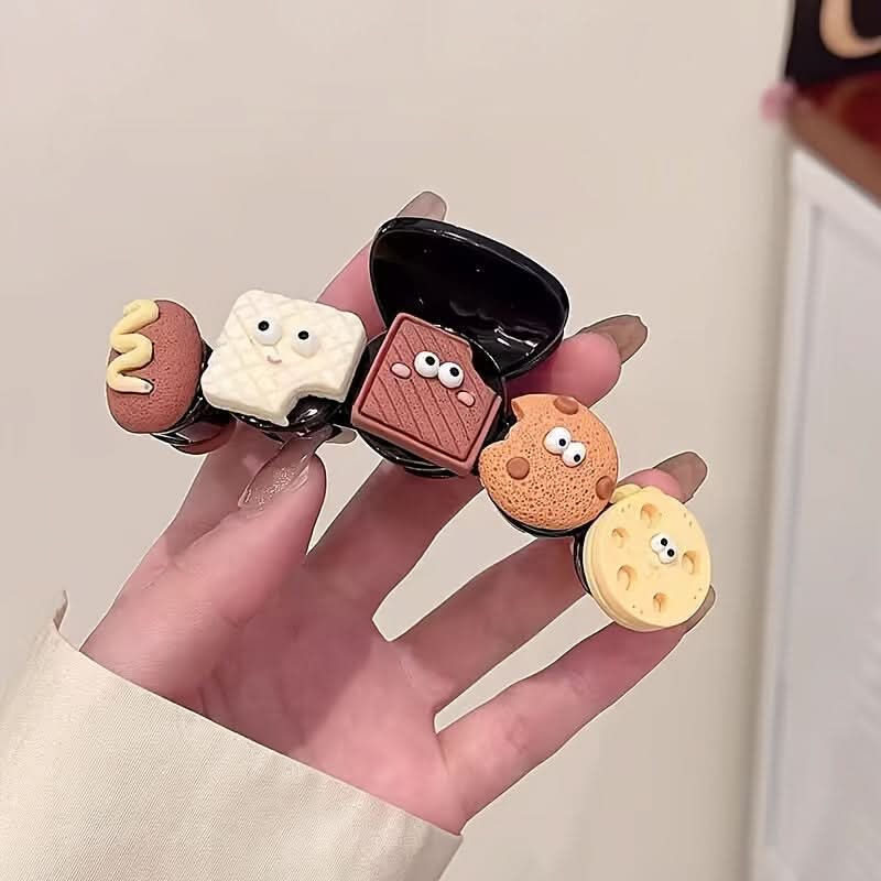 Cute Cookie Cartoon Hair Clips for Women