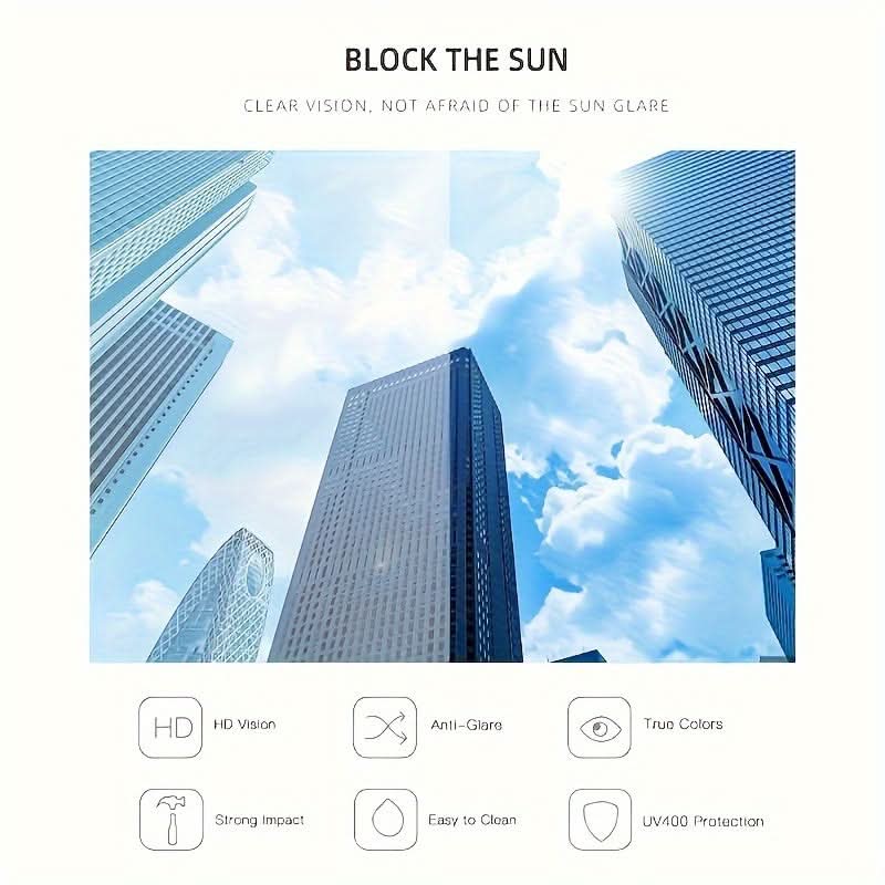 Fashionable UV400 Half-Frame Sunglasses for Men