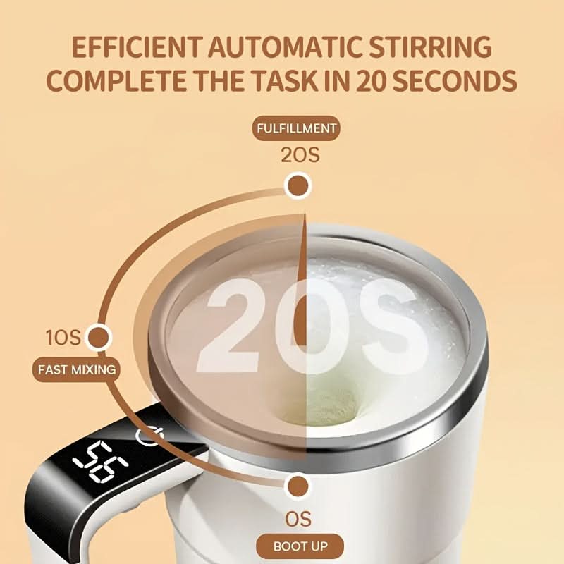Smart Tumbler 12oz - Digital Display, USB Rechargeable Stainless Steel Mug