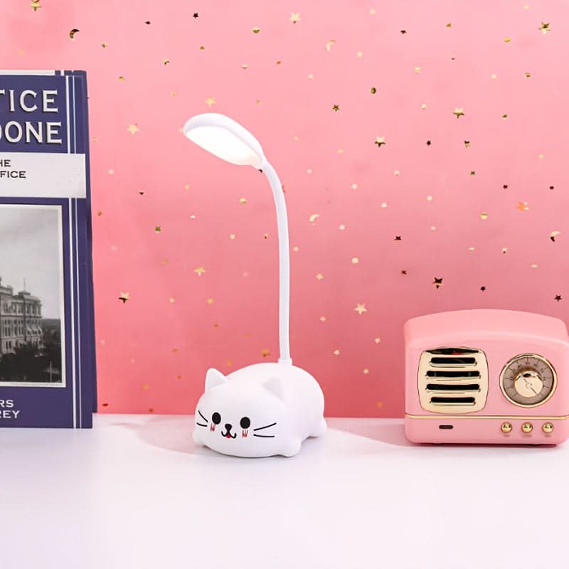 Cute Cartoon Cat LED Table Lamp – USB Rechargeable