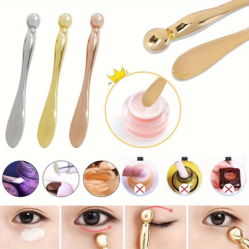 2pcs Metal Eye Cream Applicator & Face Roller