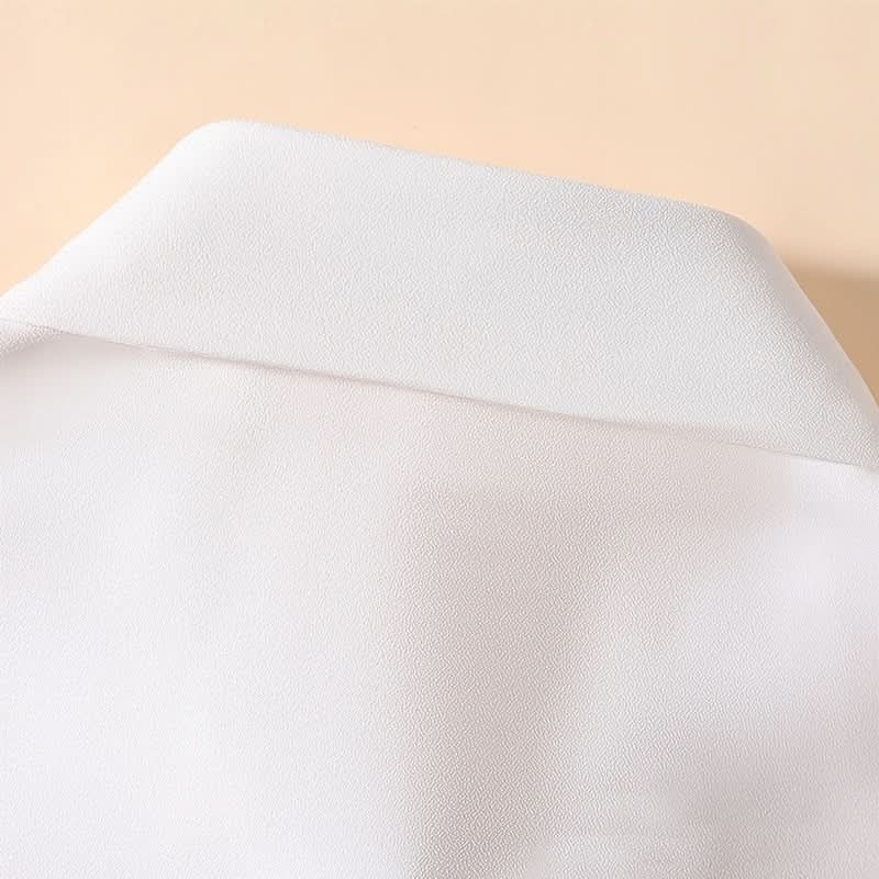White Chiffon Detachable Faux Half Collar
