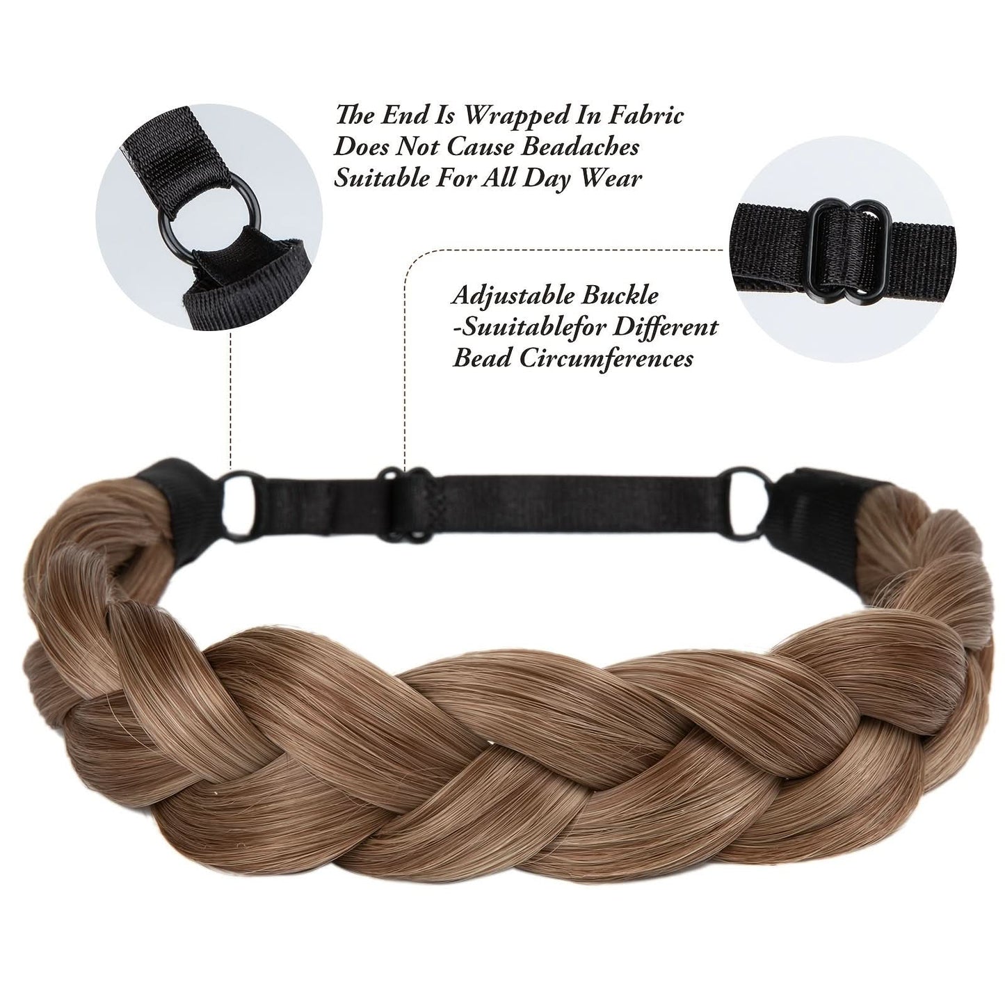 Stylish Adjustable Braided Headband for Women