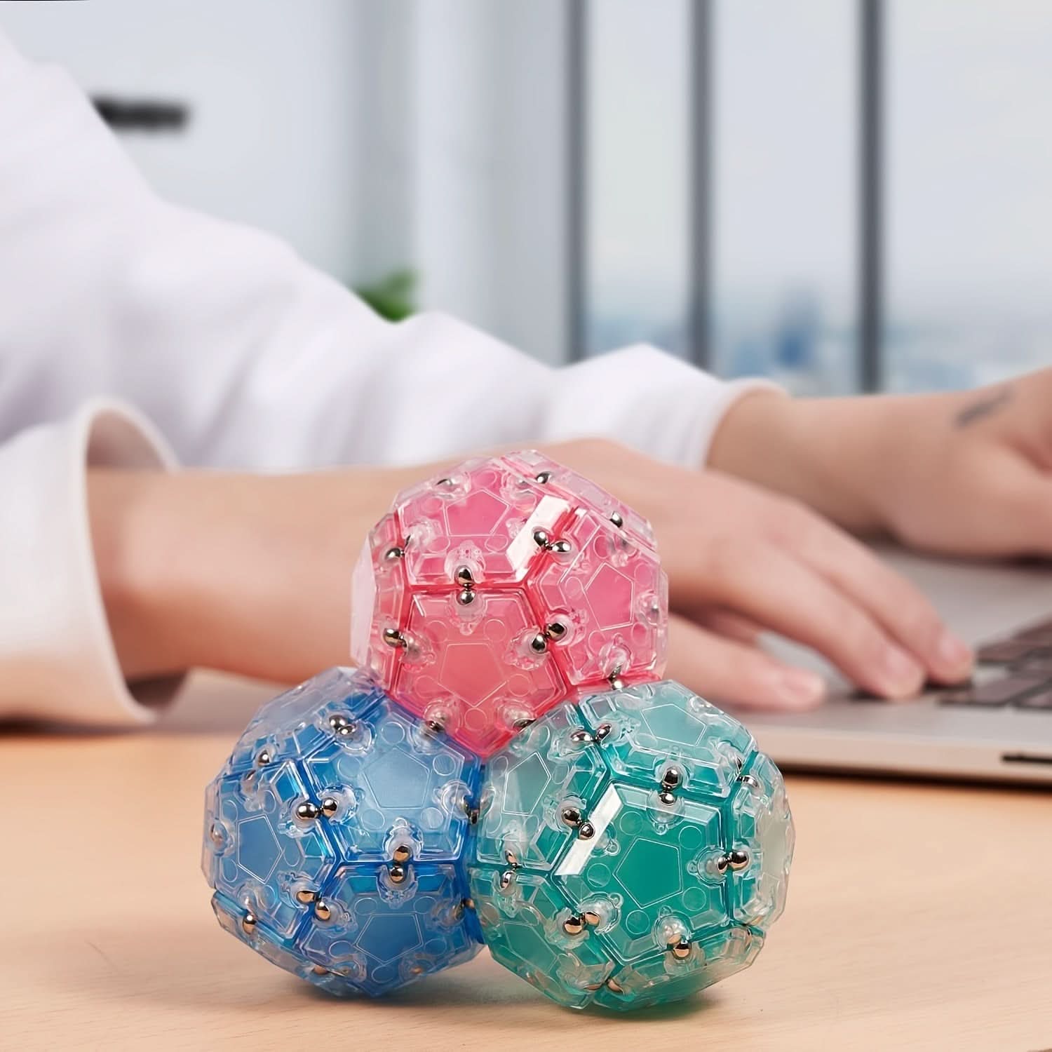 Magnetic Sphere Desk Toy – 12-Piece