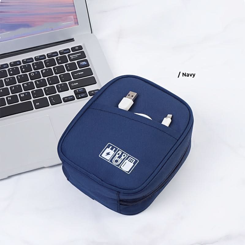 Waterproof Travel Cable Organizer Bag – Portable Storage for Earbuds, USB & Power Bank