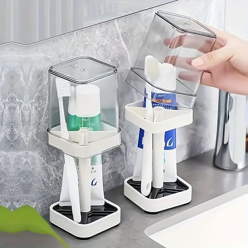 Dustproof Toothbrush and Toothpaste Holder Set