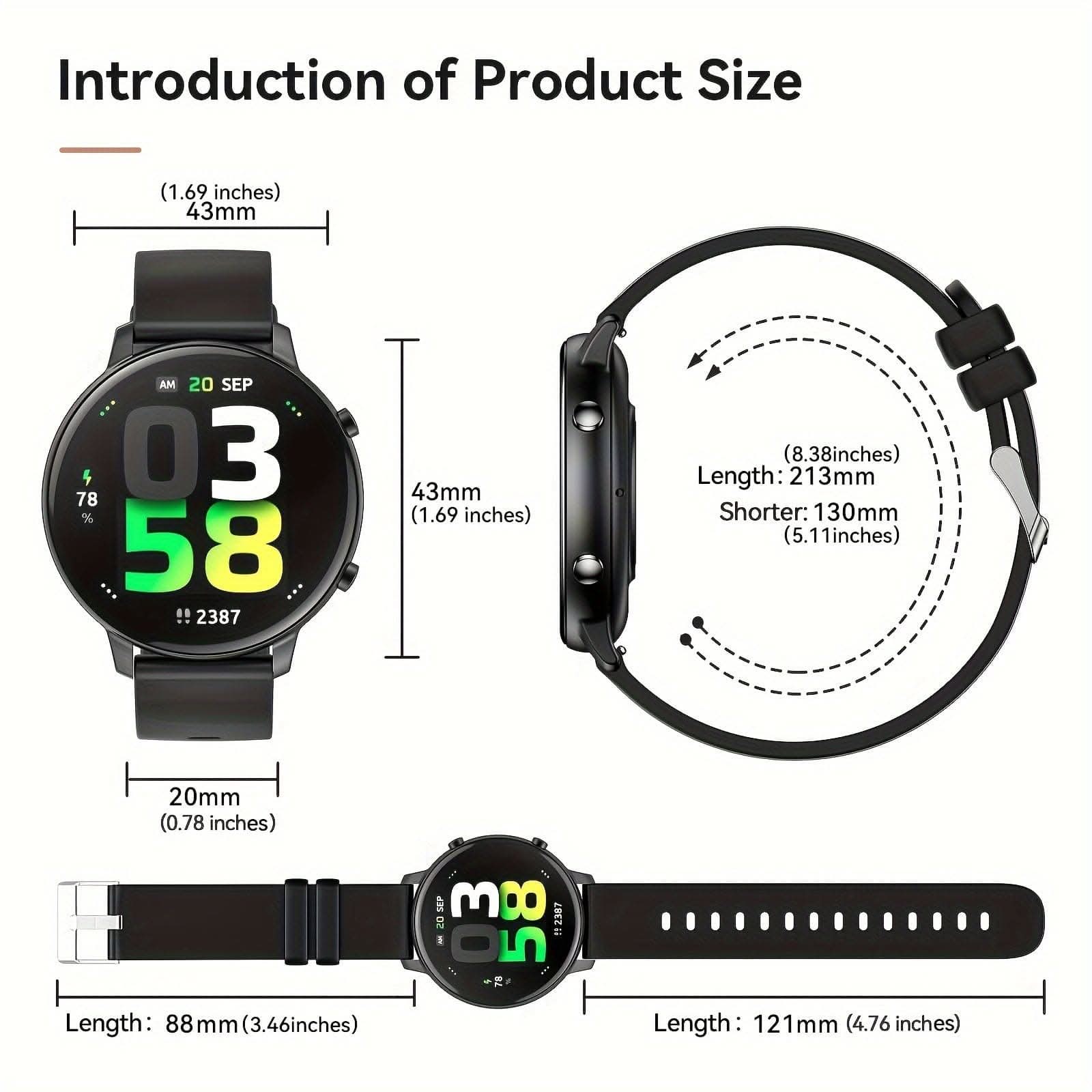 Women's 1.39'' Smartwatch – Wireless Call, Voice Assistant, and 100+ Sports Modes