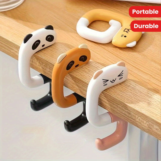 4-Piece Cute Cartoon Animal Handbag Hook – Durable & Portable Hanger
