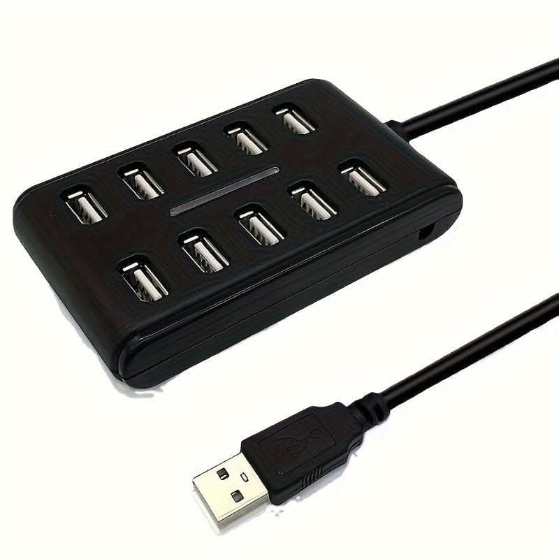 Portable General Purpose USB Hub with Switch – 10-Port Design