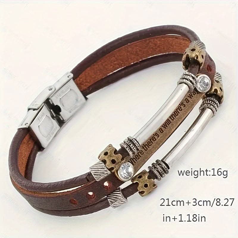 Trendy Handcrafted Leather Rope Bracelets – Multilayer Wristband