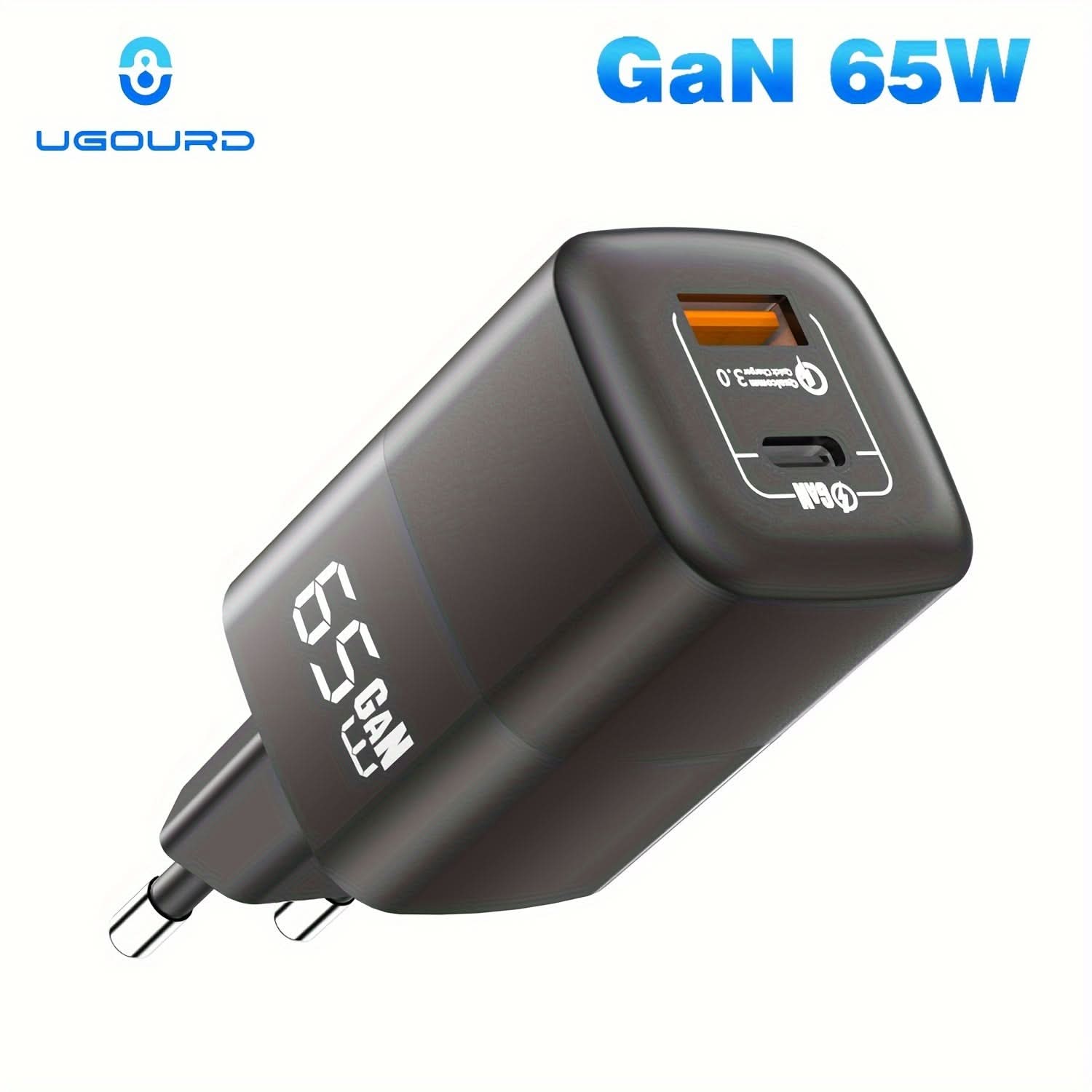 65W GaN USB-C PD Charger - Fast Charging for Laptop, iPhone, MacBook