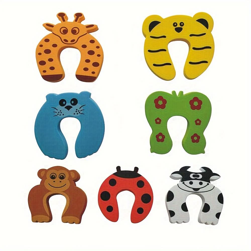 2 pc Anti-Pinch Door Stopper for Kids – Cartoon Safety Door Clamp