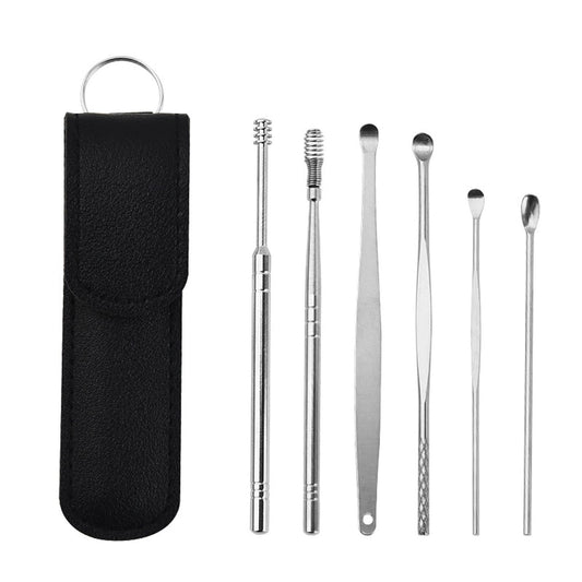 Stainless Steel Ear Pick with PU Storage Bag