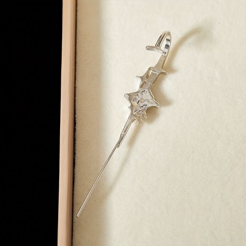 Gothic Punk Four-Pointed Star Earrings – Retro Geometric