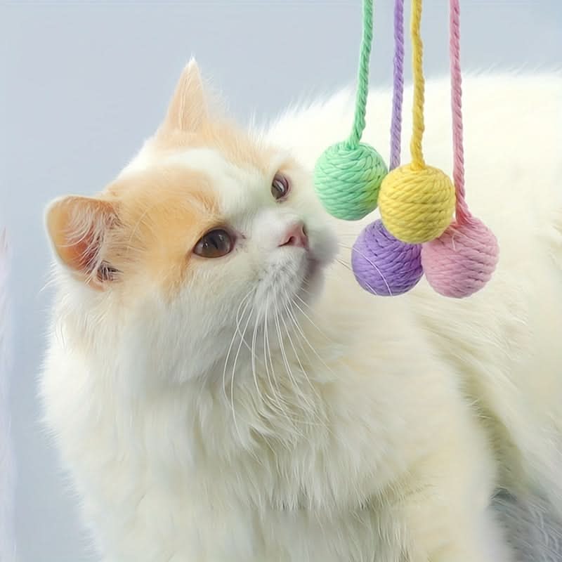 4pcs Rolling Ball Cat Toy with Bell
