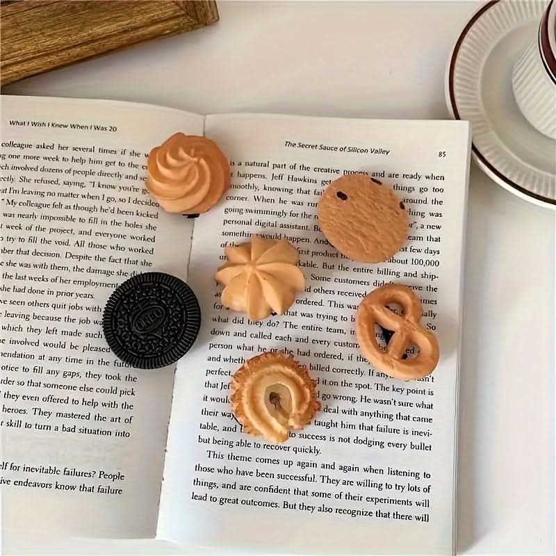6PCS Cute Cookie Simulation Hair Clips Set