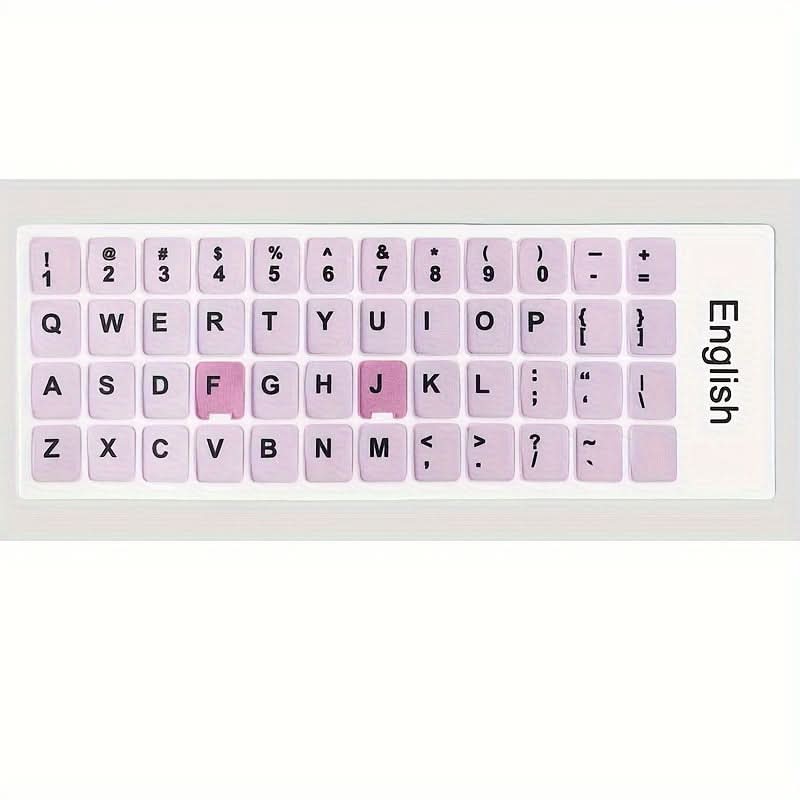 Vibrant Keyboard Sticker Set – Colorful, Removable Decals