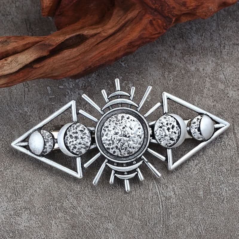 Vintage Floral Metal Hair Barrette for Women