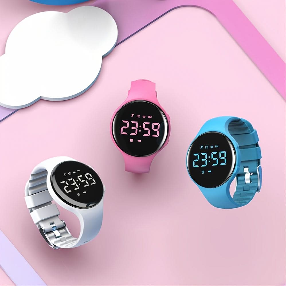 LED Digital Pedometer Fitness Watch – Kids Smart Tracker with Alarm & Stopwatch