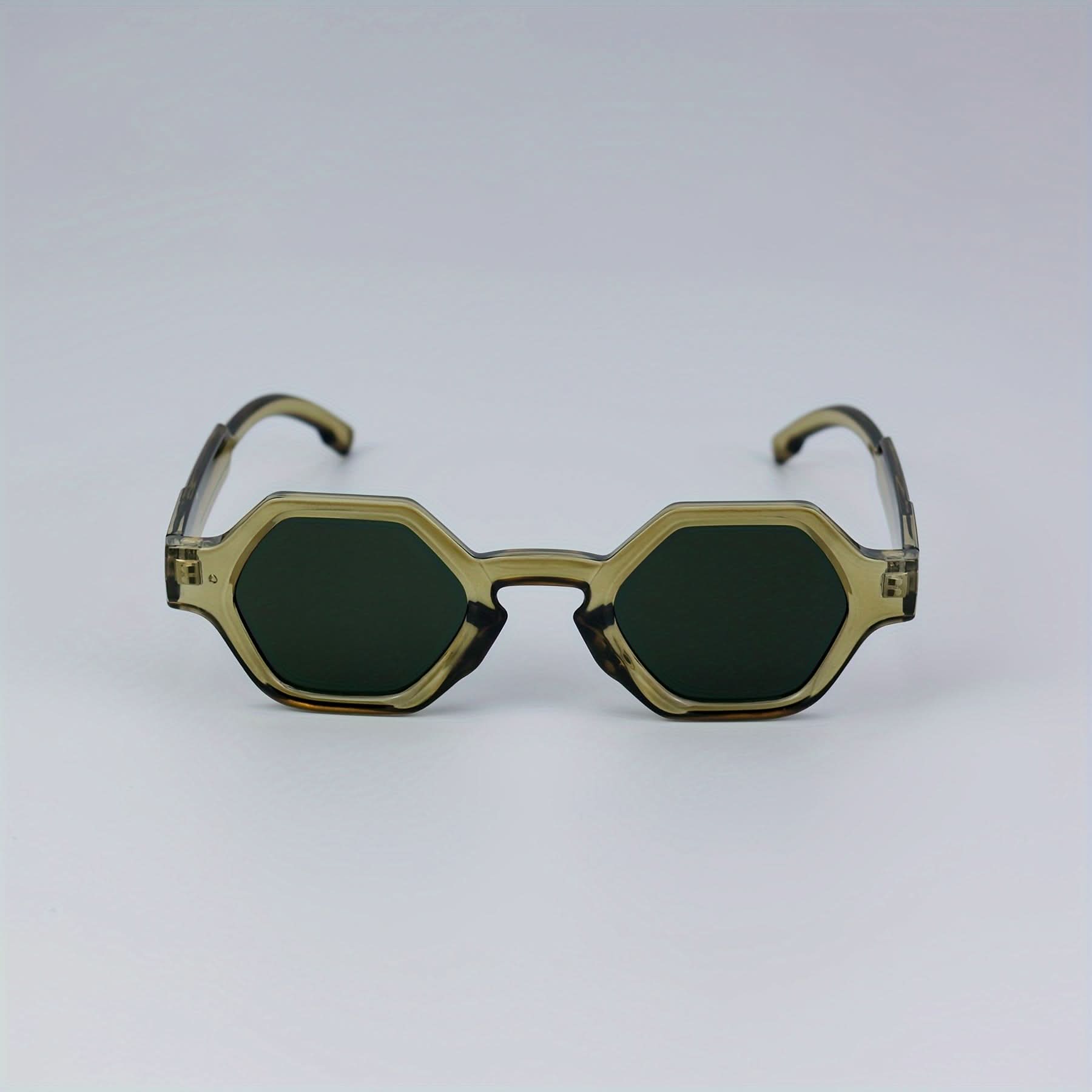 Retro Hip-Hop Polygon Glasses - Anti-Reflective, Square Frame for Men & Women