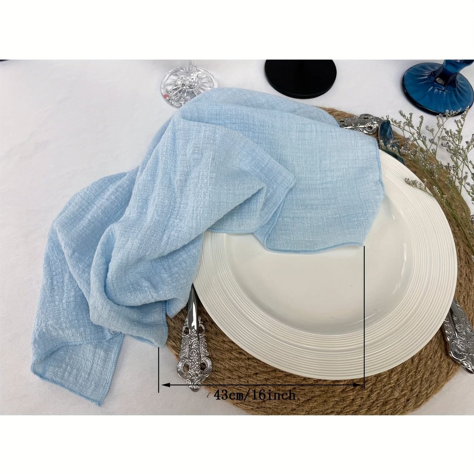 1 pc. Luxury Solid Color Cotton Napkin Set - Elegant & Durable