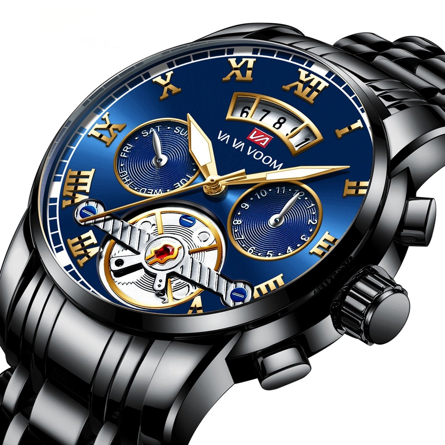 VA VA VOOM 2453 Tourbillon design Calendar Watch For Men