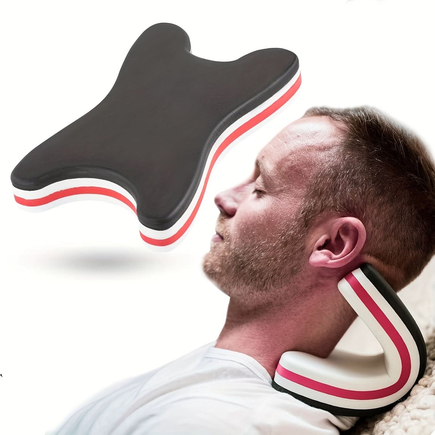 EVA Foam Cervical Traction Pillow – Neck Stretcher & Pain Relief Massager
