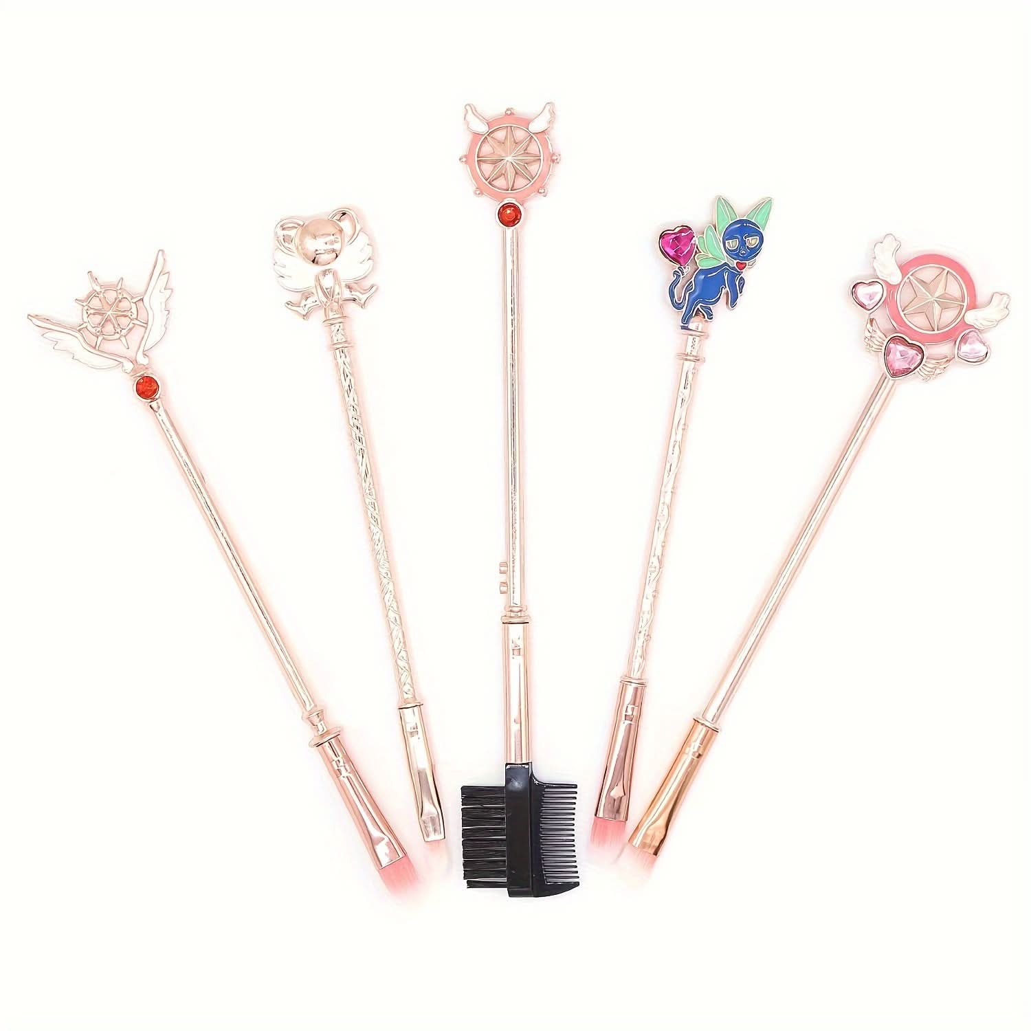 Metallic Fantasy Makeup Brush Set, 3-in-1