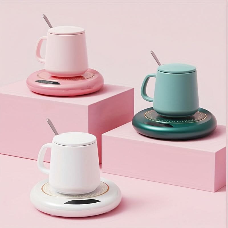 Smart USB Beverage Warming Coaster – 3-Level Temperature Control Coffee Cup Warmer