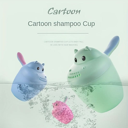 1pc Cute Cartoon Baby Shampoo Rinser – Baby Bath Rinser Cup with Easy Grip Handle