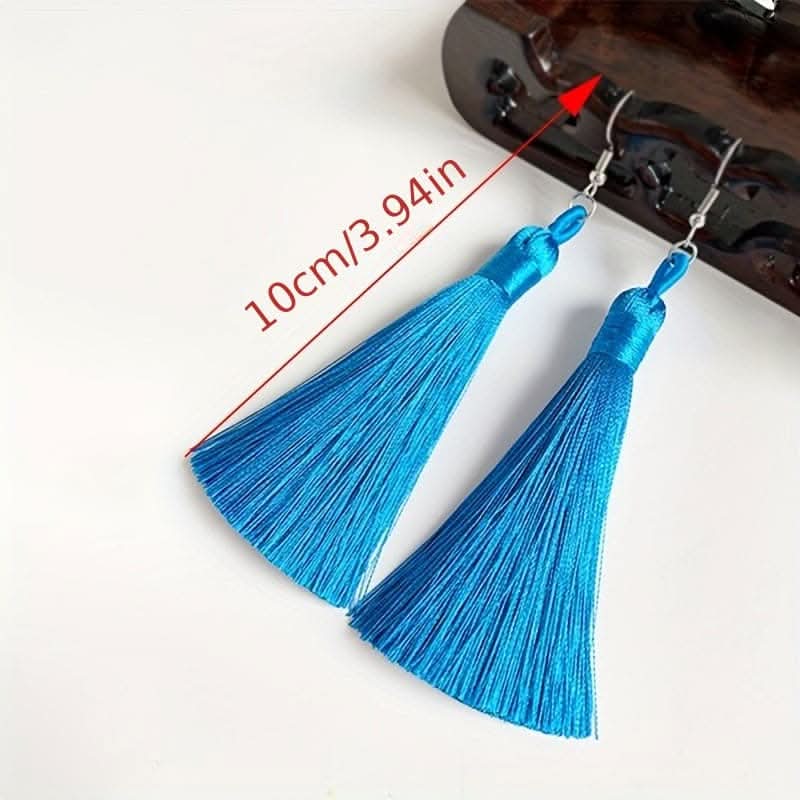 Colorful Tassel Dangle Earrings – Boho Ethnic Style