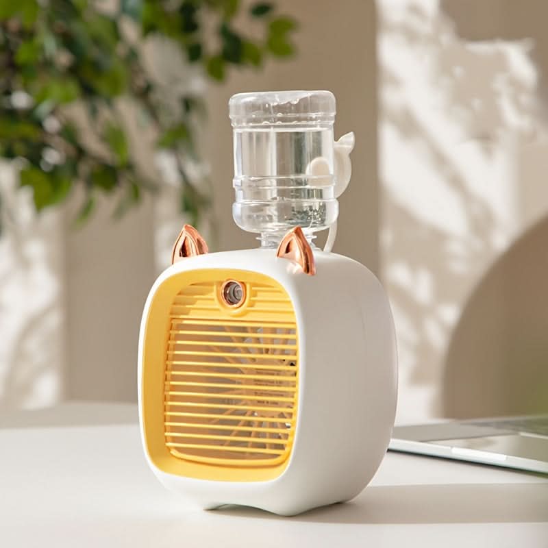 Portable USB Misting Table Fan with Humidifier – Rechargeable Cooling Fan