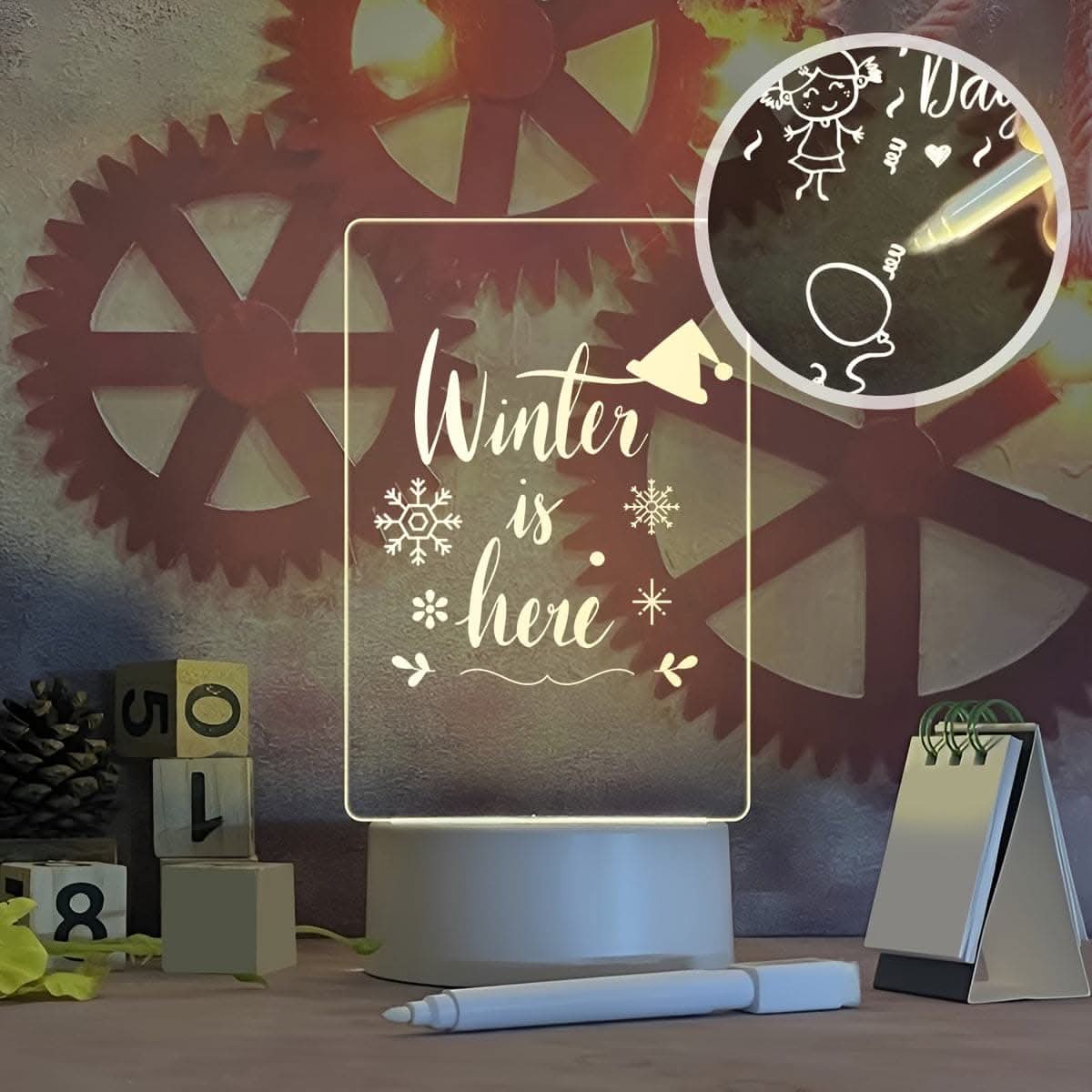 USB Rechargeable LED Message Night Light