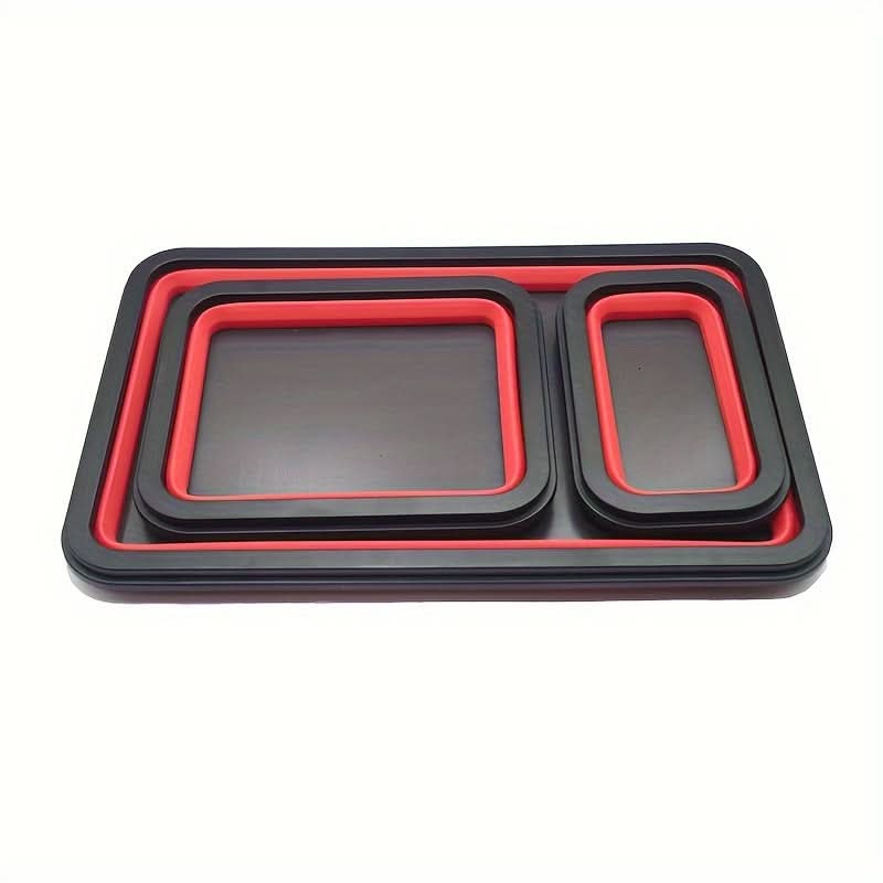3-Piece Magnetic Silicone Tray Set for Tools