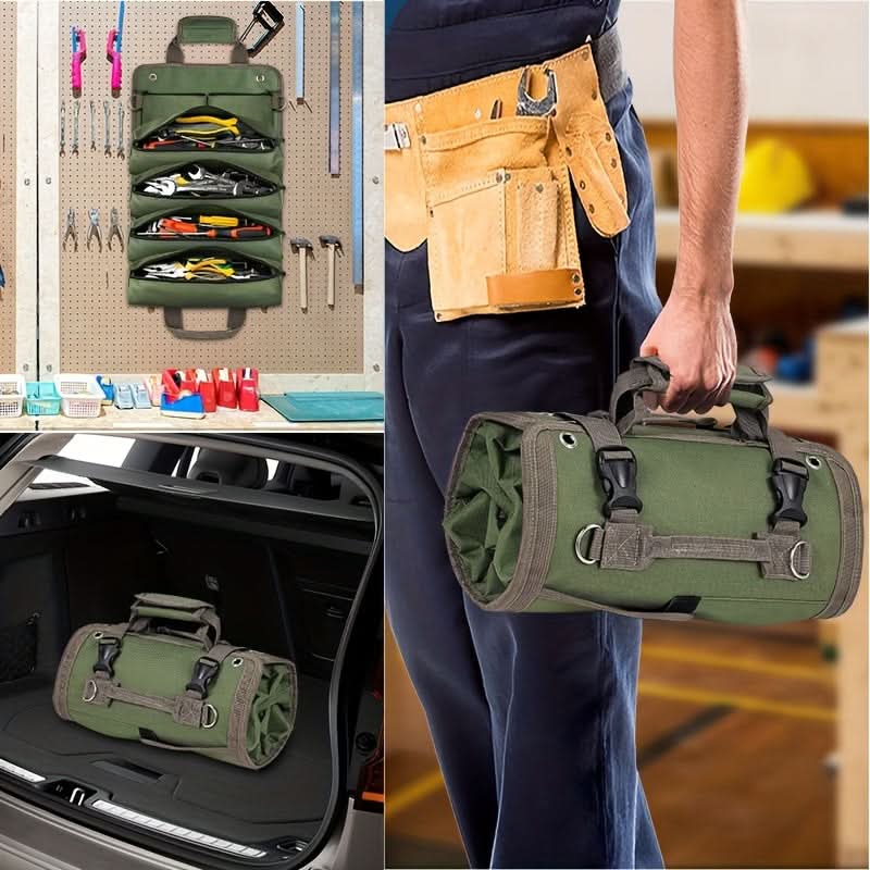 Heavy Duty Roll-Up Tool Bag with Pouches