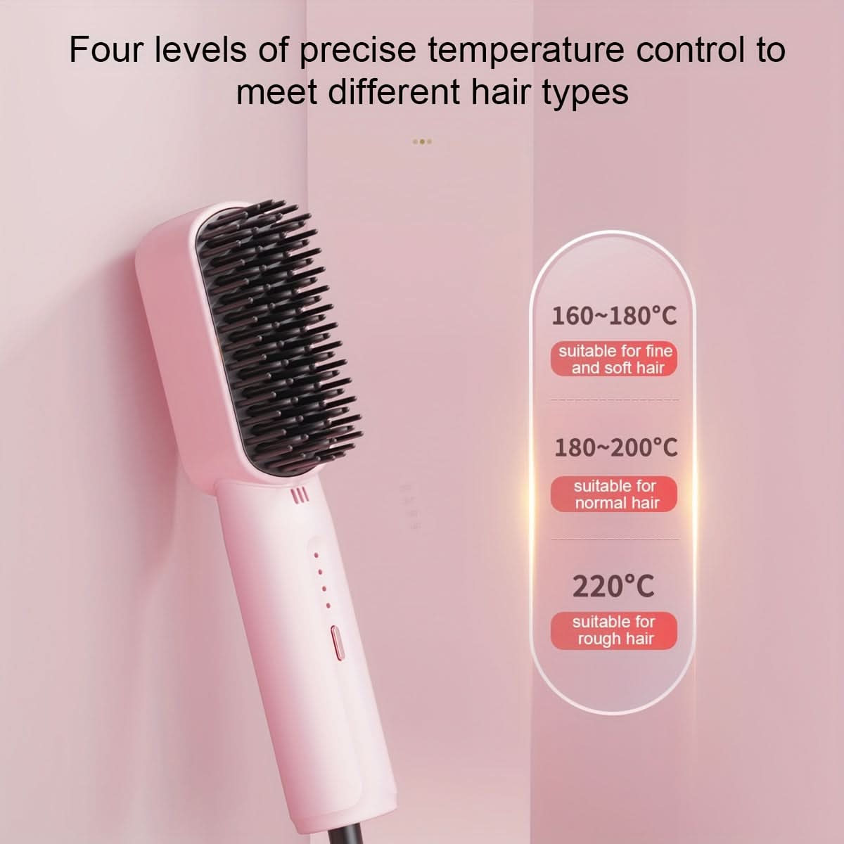 Ceramic Mini Hair Straightening Comb, 4 Temp Settings