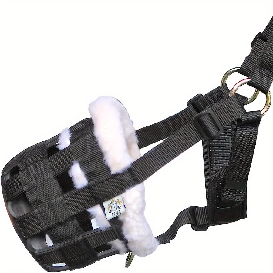 Adjustable Horse Face Mask with Anti-Bite Muzzle