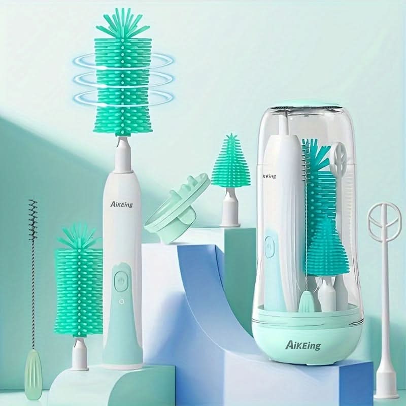 Electric Bottle Brush with UV Sterilization, Multifunctional Cleaning Cup Set