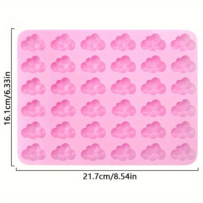 36-Grid Silicone Cloud Cake Mold – Nonstick Baking Tray for Ice Cubes