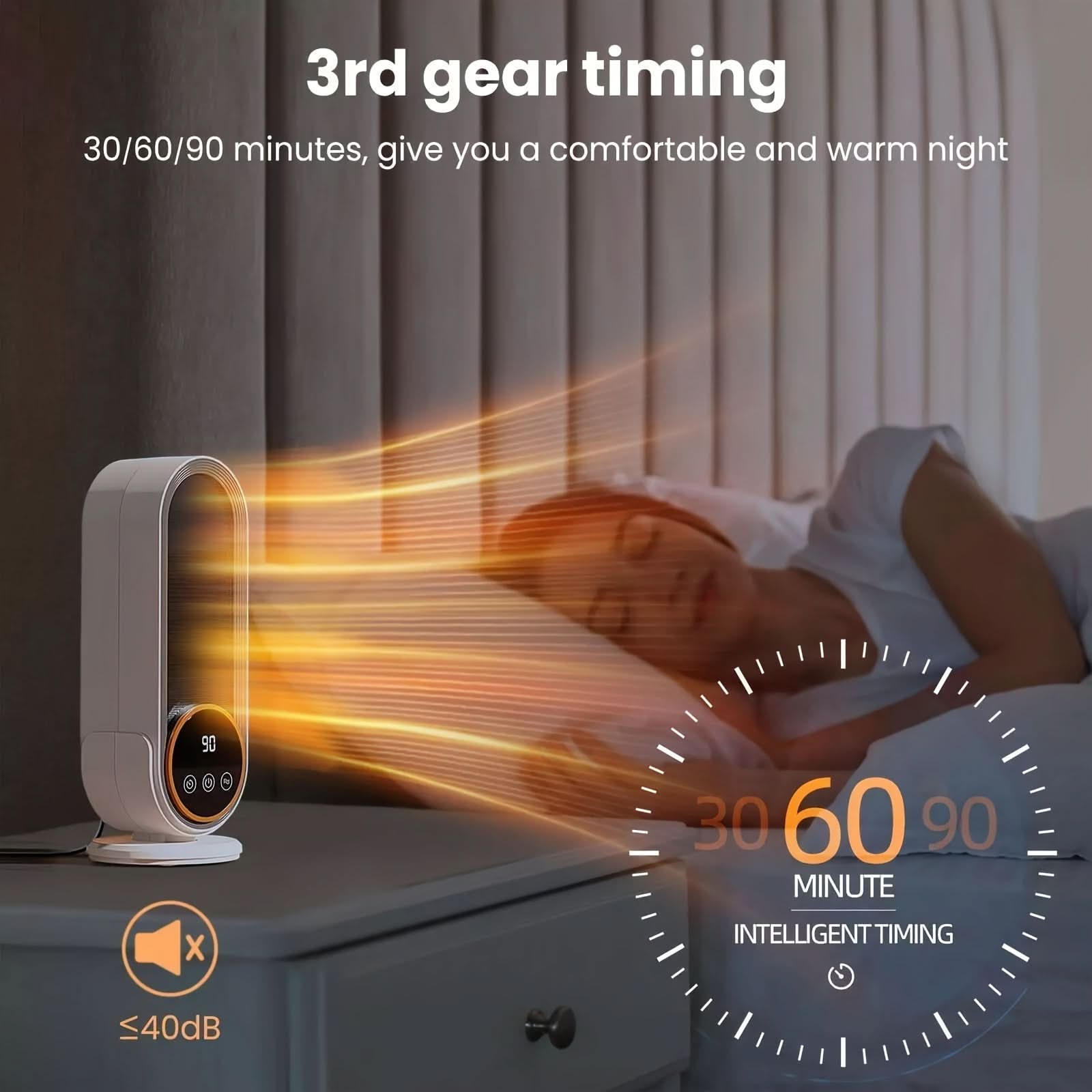 1200W Portable Ceramic Space Heater with Remote