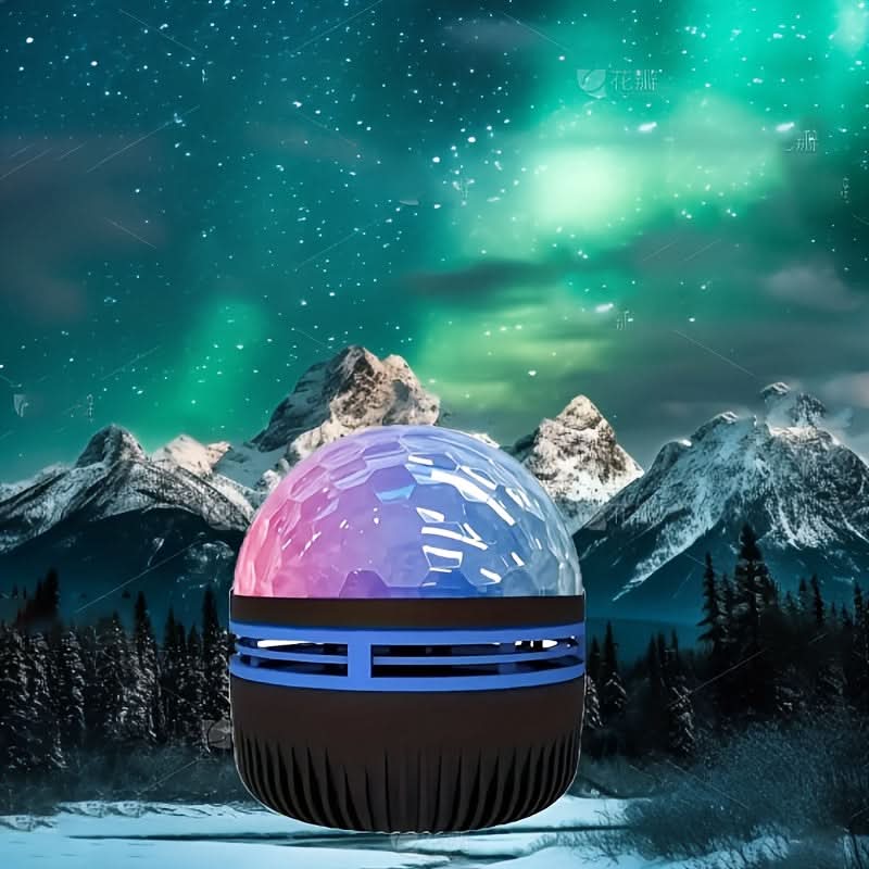 USB Galaxy Projector – Starry Sky & Ocean Wave Night Light, 7 Color Patterns